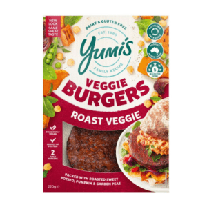 YUMIS VEGGIE BURGERS ROAST VEGGIE