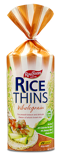 REAL FOODS CORN RICE THINS WHOLEGRAIN