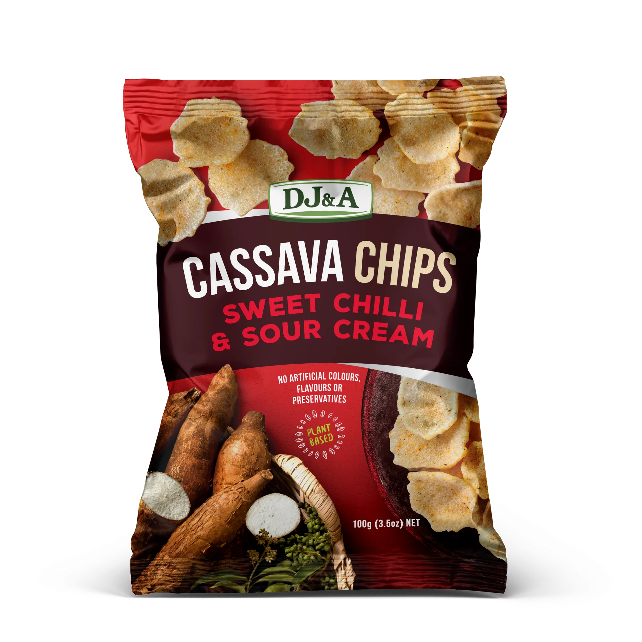DJ&A CASSAVA CHIPS SWEET CHILLI SOUR CREAM