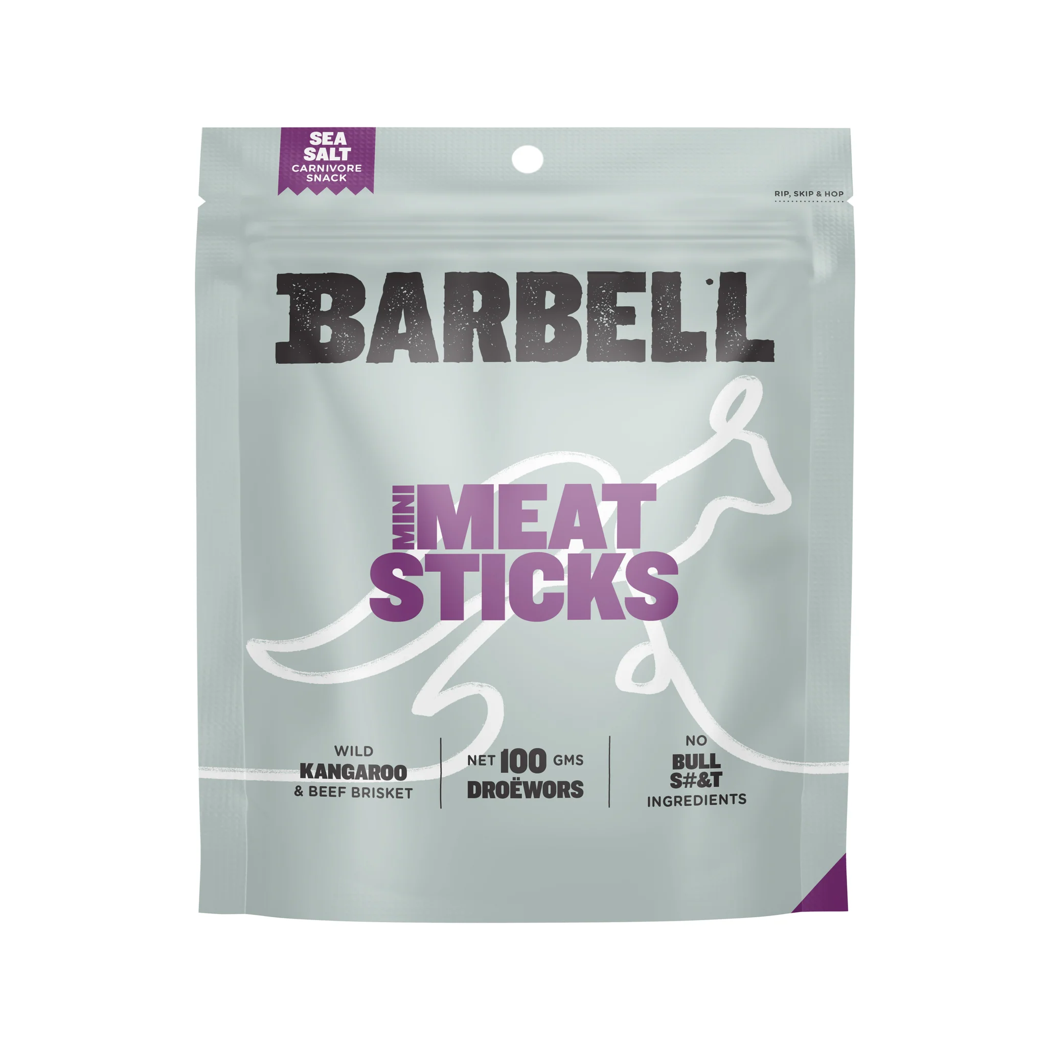 BARBELL MEAT STICKS SEA SALT CARNIVORE SNACK