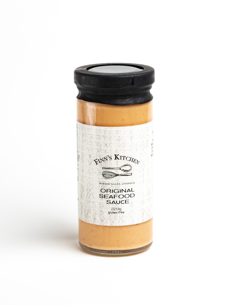 Finn's Kitchen Original Seafood Sauce gluten free 220g jar from Hunter Valley Australia