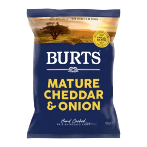 BURT'S HAND COOKED POTATO CHIPS MATURE CHEDDAR & ONION
