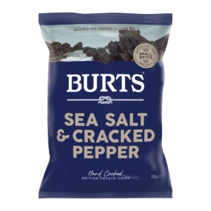 BURT'S HAND COOKED POTATO CHIPS SEA SALT & CRACKED PEPPER
