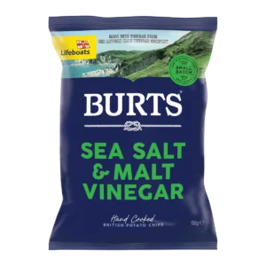 BURT'S HAND COOKED POTATO CHIPS SEA SALT & MALT VINEGAR