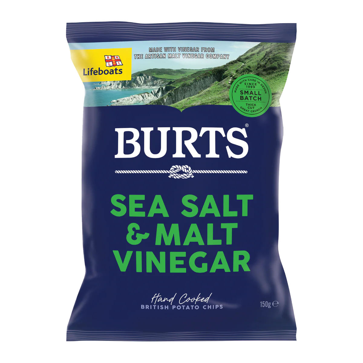 BURT'S HAND COOKED POTATO CHIPS SEA SALT & MALT VINEGAR