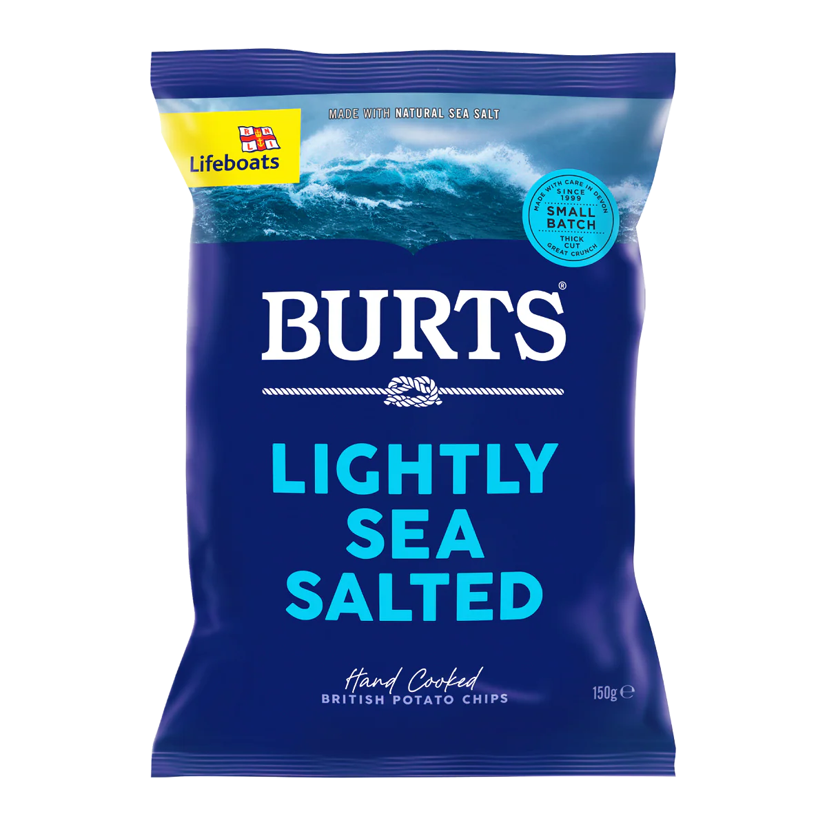 BURT'S HAND COOKED POTATO CHIPS SEA SALT