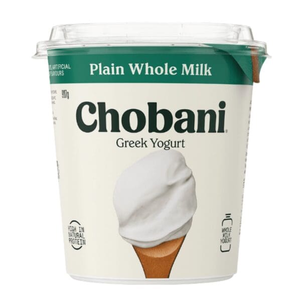 CHOBANI PLAIN WHOLE MILK GREEK YOGHURT 907G CHOBANI PLAIN WHOLE MILK GREEK YOGHURT 907G