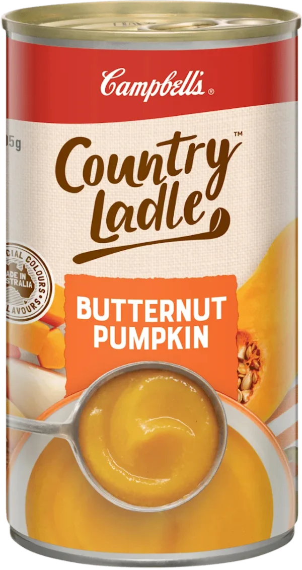 Country_Ladle_Butternut_Pumpkin Campbell's Country Ladle Butternut Pumpkin soup can, made in Australia, no artificial colors.