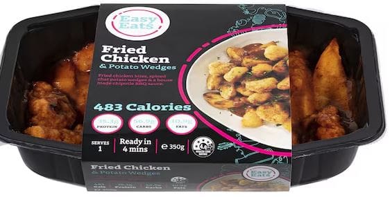 EASY EATS MEALS FRIED CHICKEN POTATO WEDGES