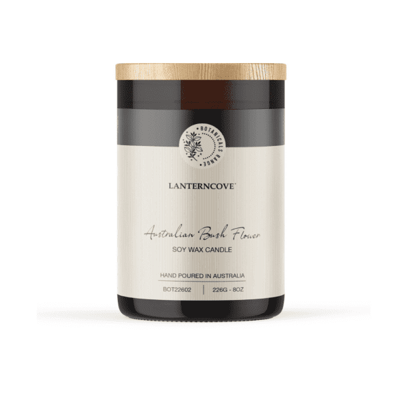 LANTERNCOVE CANDLE BOTANICLES 80Z AUST. BUSH FLOWER LANTERNCOVE CANDLE BOTANICLES 80Z AUST. BUSH FLOWER