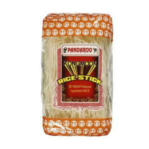 Pandaroo Kongmoon Rice Stick noodles, 454g, single rice ingredient, Asian-themed packaging.