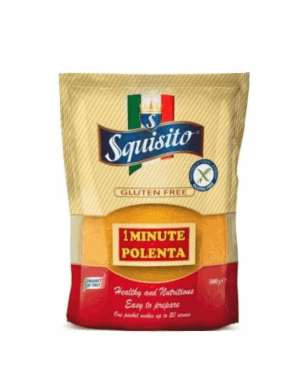 Instant polenta, gluten-free, 500g, serves 20, ready in 1 minute, product of Italy.