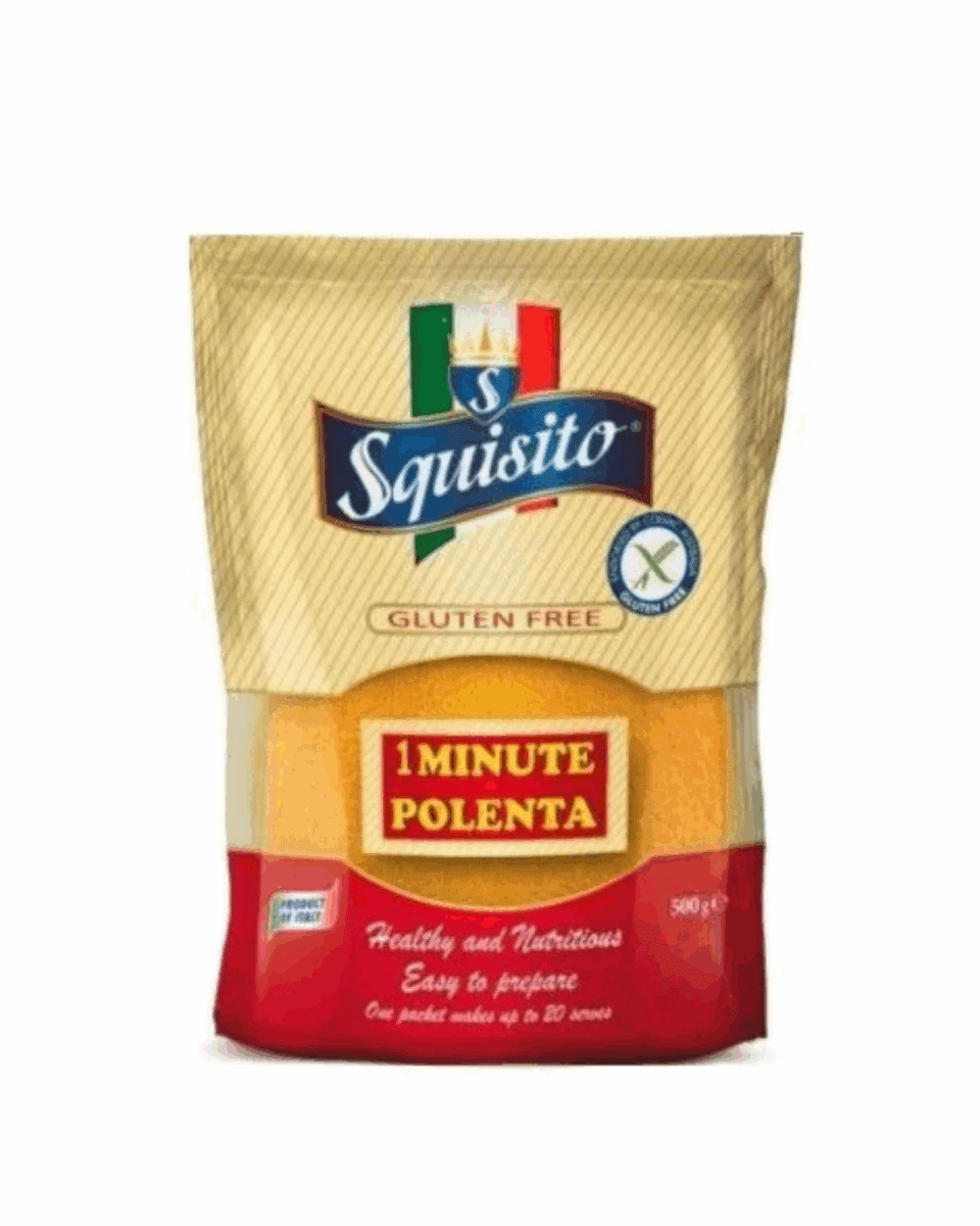 Instant polenta, gluten-free, 500g, serves 20, ready in 1 minute, product of Italy.