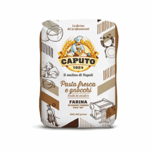 Caputo flour package for pasta and gnocchi, with Italian heritage illustrations.