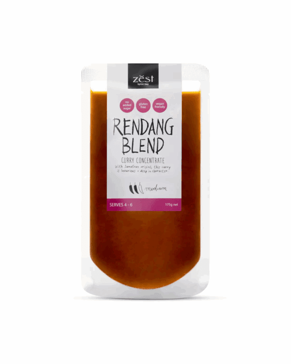 Zest Byron Bay Rendang Blend, 175g, gluten-free, dairy-free, sugar-free, serves 4-6 people.