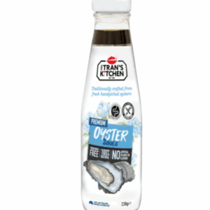 Tran's Kitchen Oyster Sauce, 230g, crafted from fresh oysters, no artificial colors/flavors.