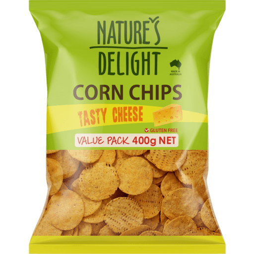 NATURES DELIGHT CORN CHIPS TASTY CHEESE - Zone Fresh