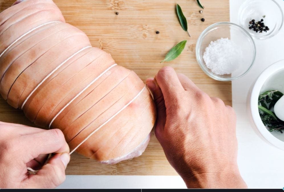 PORK SHOULDER ROLLED ROAST BONELESS SKIN ON