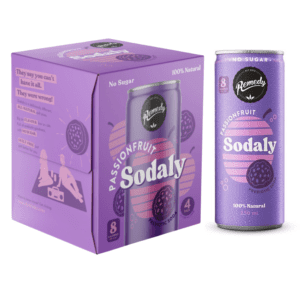 REMEDY SODALY PREBIOTIC PASSIONFRUIT 4PK