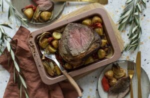 Roast Beef with Garlic Veggies