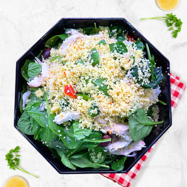 SALAD MEDITERRANEAN CHICKEN & COUS COUS SALAD MEDITERRANEAN CHICKEN COUS COUS