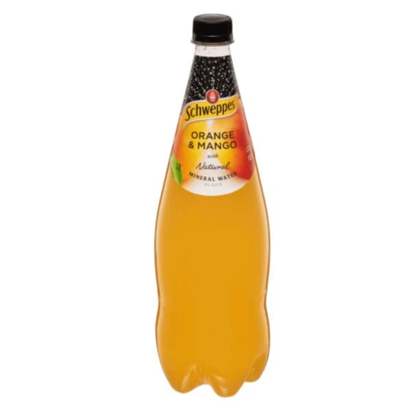 SCHWEPPES ORANGE MANGO MINERAL 1.1L SCHWEPPES ORANGE MANGO MINERAL 1.1L