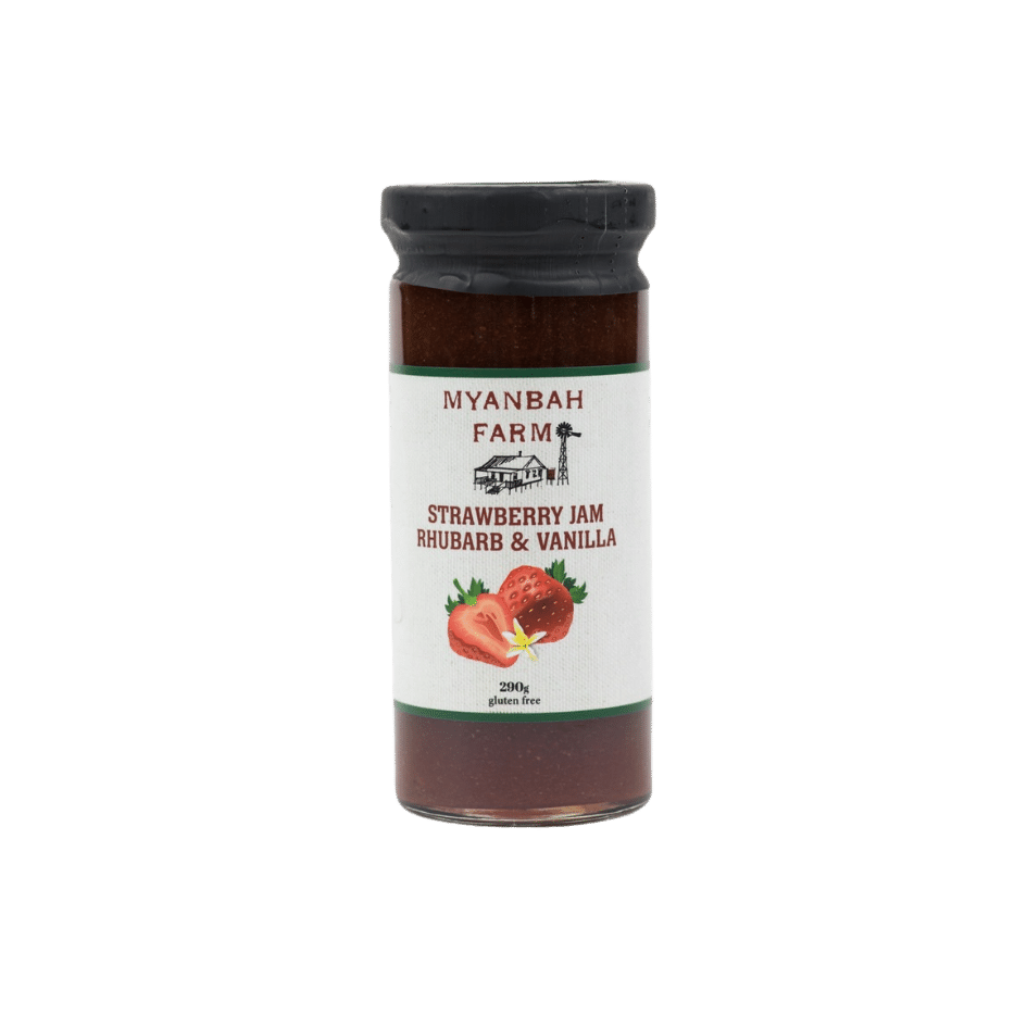 MYANBAH FARM STRAWBERRY RHUBARB VANILLA JAM