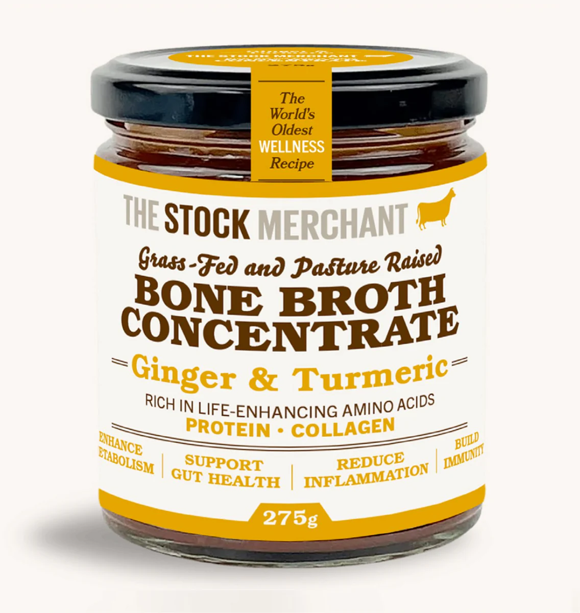 THE STOCK MERCHANT BONE BROTH CONCENTRATE BEEF GINGER TURMERIC