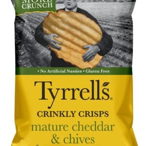 TYRRELL'S CRINKLY CRISPS MATURE CHEDDAR & CHIVES
