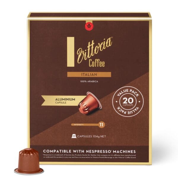 VITTORIA COFFEE ALUMINIUM CAPSULES ITALIAN VALUE PACK VITTORIA COFFEE ALUMINIUM CAPSULES ITALIAN VALUE PACK
