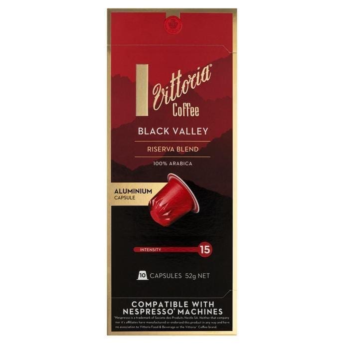 VITTORIA COFFEE BLACK VALLEY RISERVA BLEAD CAPSULES - Zone Fresh