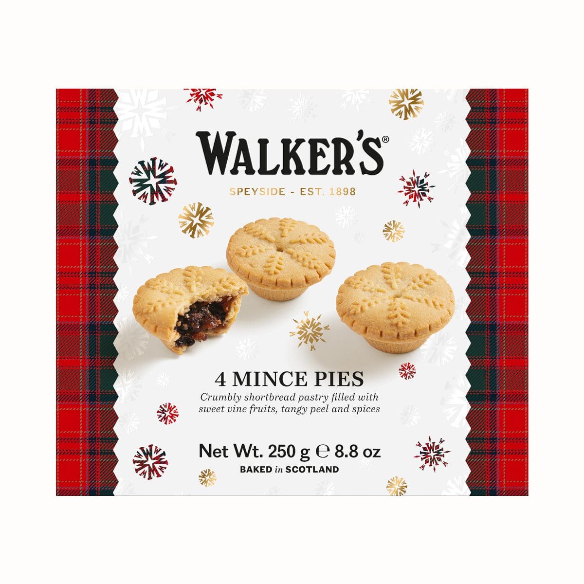 WALKERS 4 FRUIT MINCE PIES WALKERS 4 FRUIT MINCE PIES