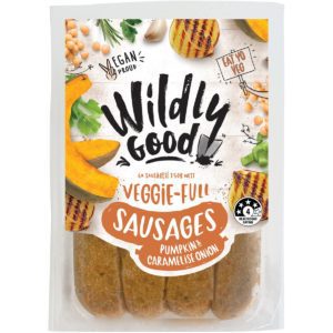 WILDLY GOOD SAUSAGES PUMPKIN AND CARAMELISED ONION $7.99