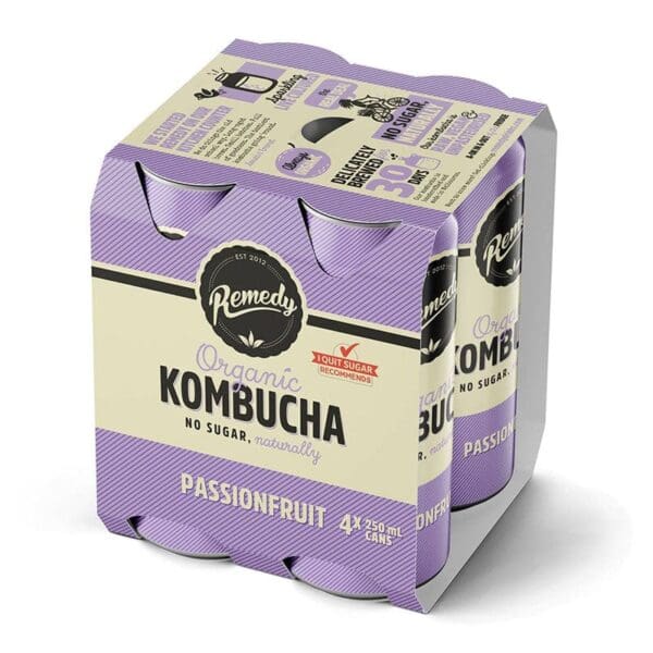 REMEDY KOMBUCHA ORGANIC PASSIONFRUIT REMEDY KOMBUCHA ORGANIC PASSIONFRUIT
